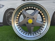 4 x 17 Inch 4X100 Ferrari 348 Style Grey Wheels for Toyota, Honda, BMW, Mazda