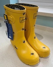 Joules Women Mid Height Wellies  - Yellow Bees - Adults 7 UK 