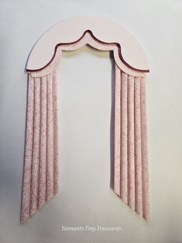 Dolls house miniature - miniature, curtains