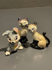 Wade Whimsie Siamese Cats And Thumper 1960s Vintage Lady And The Tramp Bambie