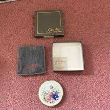 Stratton Butterfly/Flowers Handbag Double Mirror Vintage Collectable Compact-A