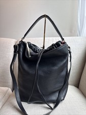 burberry black leather bucket