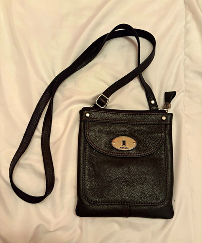 Fossil black pebbled leather - fossil,