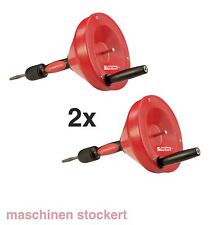 2 x Rothenberger Rospi H+E Plus 7.5m Pipe Cleaning Device, Hand Spiral 72095