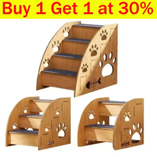 Wooden pet stairs steps - wooden,