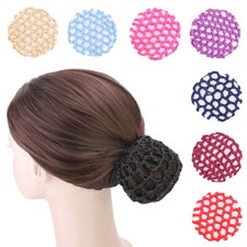 Women Candy Color Hair Net Bun Cover Elastic Hair Band Headwear Hair Accessoires