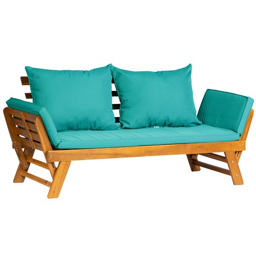 Acacia wood garden sofa - wood, bed