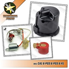 Ford Anglia 105E Lucas 25D 2x Points and Condenser Distributor Cap and Rotor Arm