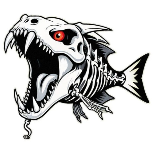 Evil skeleton zombie - , piranha