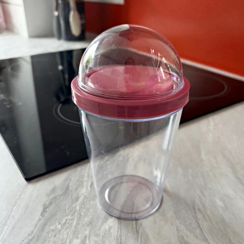 Clear plastic tumbler cup with - clear,