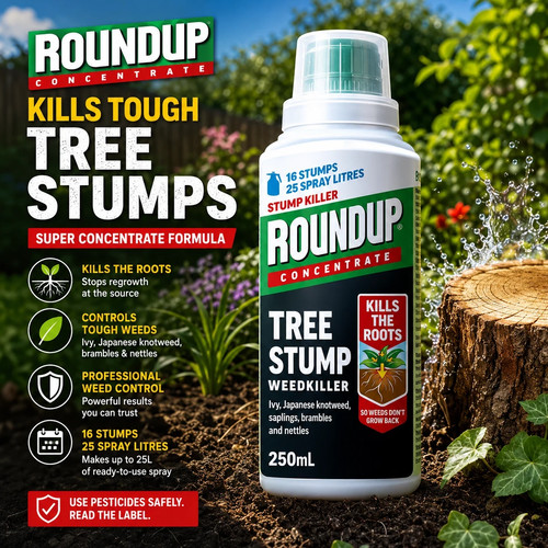 Roundup tree stump root - roundup,