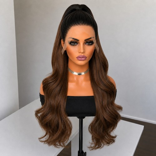 Frontal lace wigs layered - layered, long