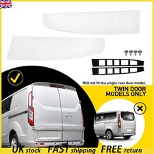 FOR FORD TRANSIT CUSTOM 2012-2020 FROZEN WHITE REAR TWIN BARN DOOR ROOF SPOILER