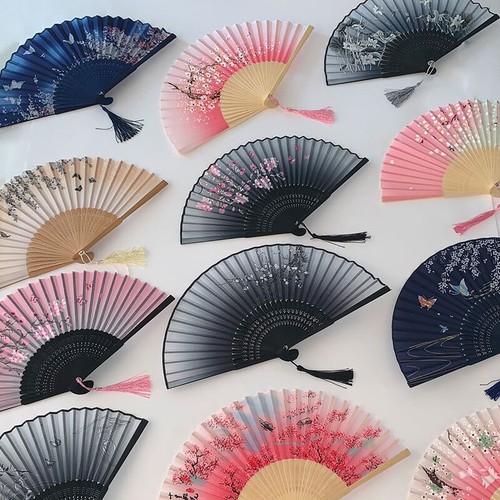 Bamboo fold hand - hand, fans