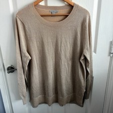 H&M Beige Shimmer Jumper Size