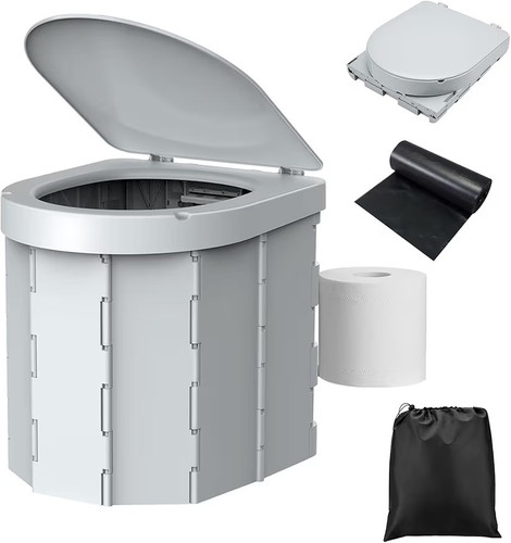 Portable camping toilet - camping,