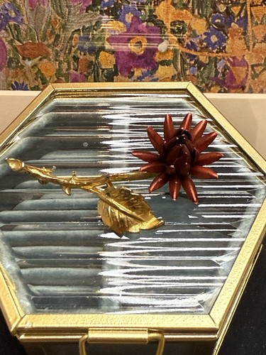 Vintage exquisite brooch red - vintage,