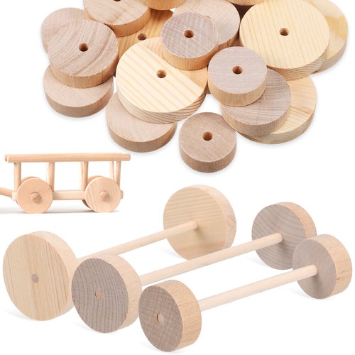 Wooden wheels for toys hobby - wooden,