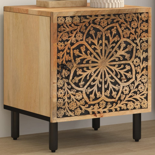 Bedside cabinet solid mango - bedside,