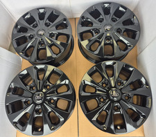 4x GLOSS BLACK GENUINE FORD