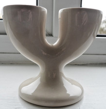 Double egg cup ceramic cream