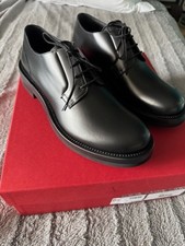 Valentino Garavani Mens Black Derby Rockstud Shoes UK Size 9