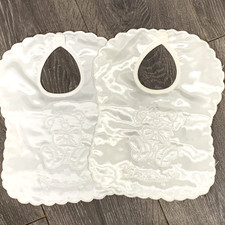 Baby Satin Bib White Ivory