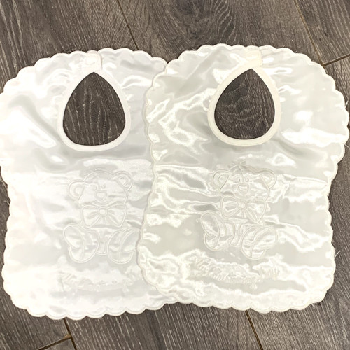Baby satin bib white ivory - baby,