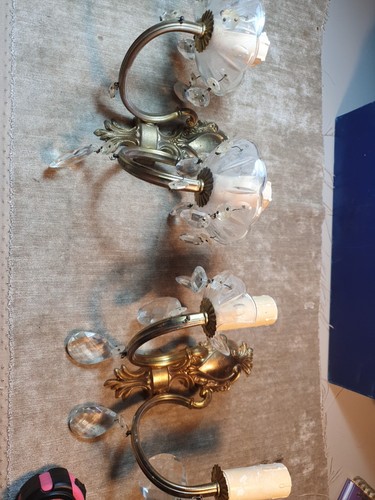 Vintage brass french - brass, wall