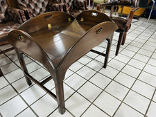 English Furniture Mahogany Tray Table Bevan & Funnell, England, Antique Maritime