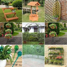 Gr8 Garden Coco Lattice Planter Wishing Well Trellis Flower Plant Pot Ornament