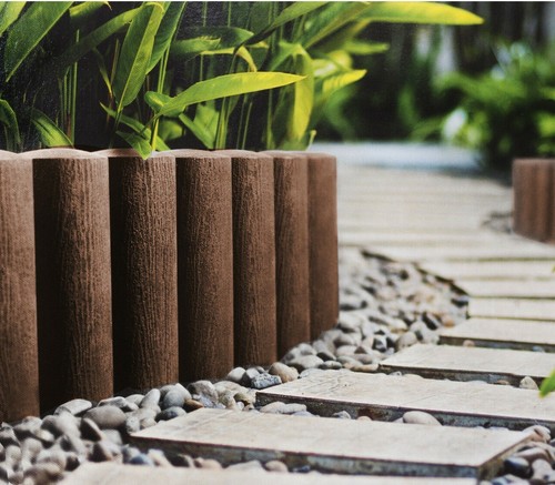 Garden edging palisade border - garden,