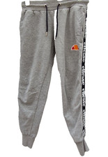 Ellesse Women's Grey Tape Joggers UK 8 - Older Label Tracksuit Bottoms Retro