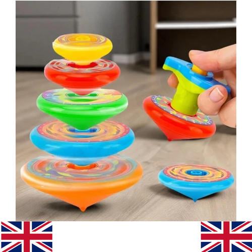Kids stacked spinning tops - stacked,