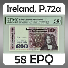 Ireland | 1978 | 10 Pounds | P.72a | IJC 937590 | 58 EPQ | Choice About UNC
