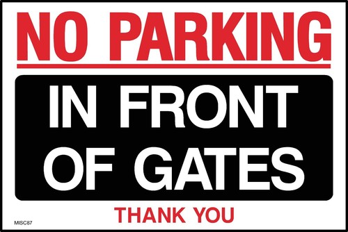 Parking front gates - in, of