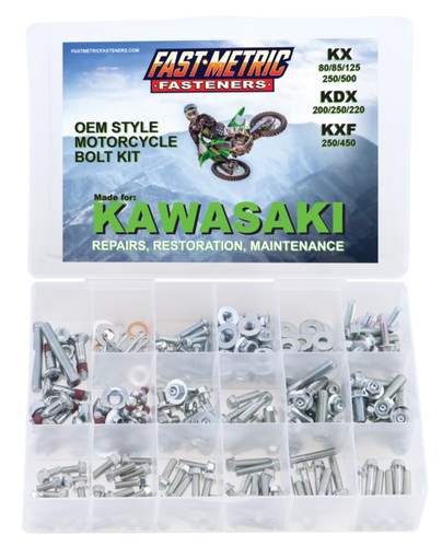 Kawasaki 250pc bolt kit - 250pc, kx