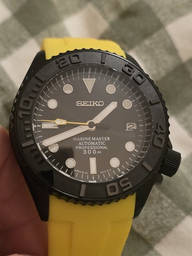 Custom seiko mod yellow watch - custom,