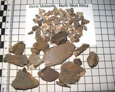 NWA chondrite meteorite slices