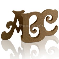 Freestanding Wooden MDF VICTORIAN FONT Letters 4 Sizes Available