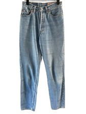 Vintage Womens Levis 901 Jeans 30 X 33” Made In UK Light Wash