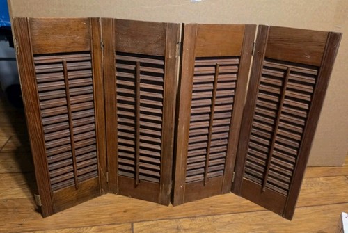 Vintage louvered wooden - vintage,