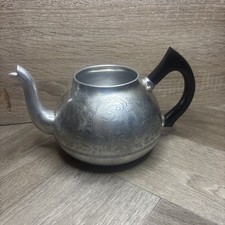 Vintage Swan Brand Aluminum Teapot, The Carlton, Made in England (lid missing)