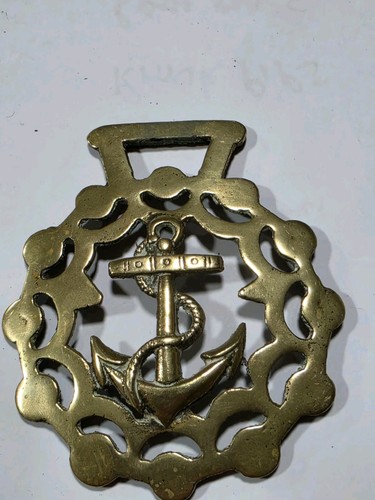 Horse brass antique anchor - horse,