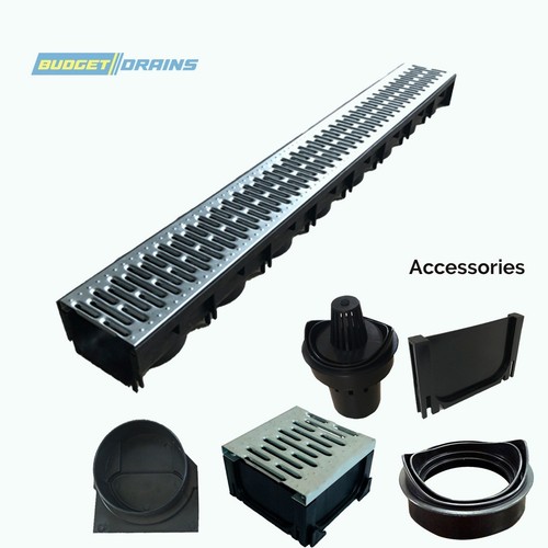 Channel drain with galvanised - drain,