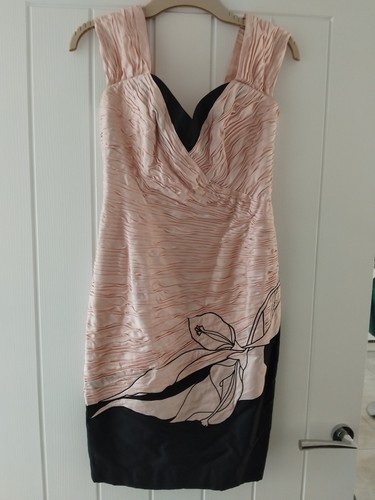 Ann balon pink and black - pink, silk