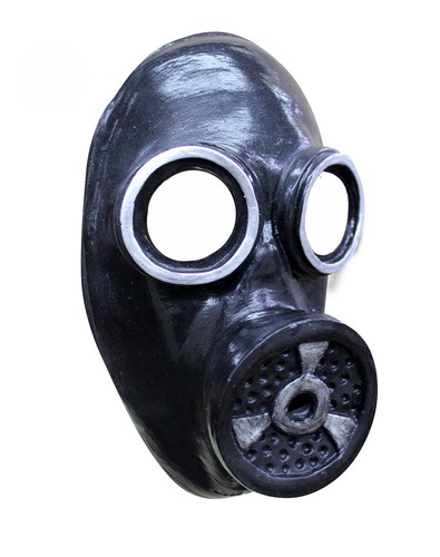Scary gas mask latex rubber - scary,