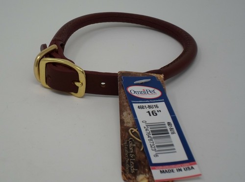 Round latigo leather dog - round,