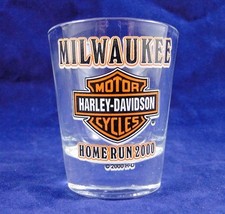 MILWAUKEE HARLEY DAVIDSON HOME RUN 2000 SHOT GLASS