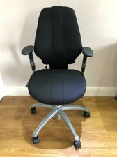 MEDIUM BACK RH LOGIC 300 FULLY ERGONOMIC OFFICE CHAIRS ,LUMBER, , BLACK